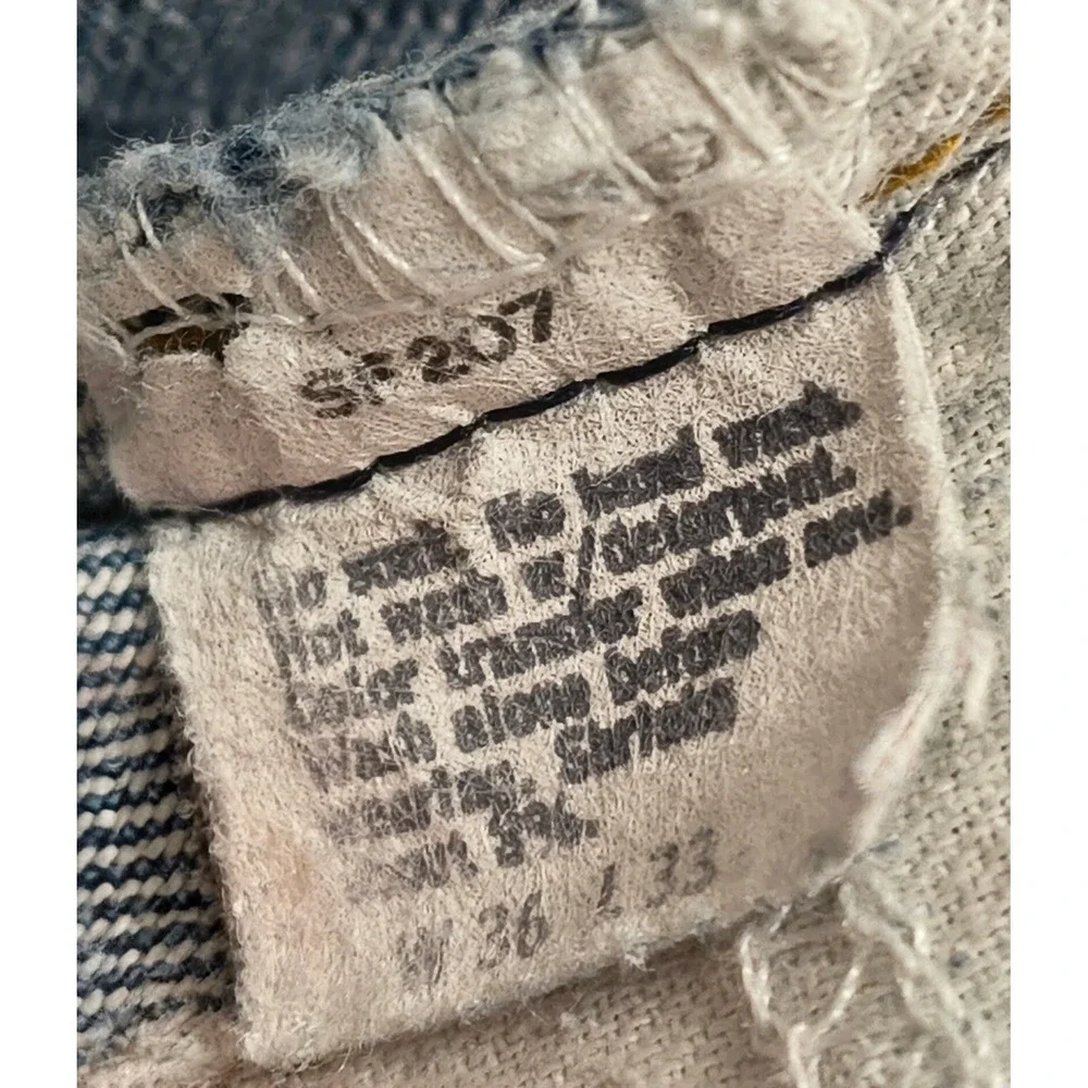 Vintage Levis 505 Orange Tab Jeans Mens 36x33 Medium Wash Straight Leg Denim